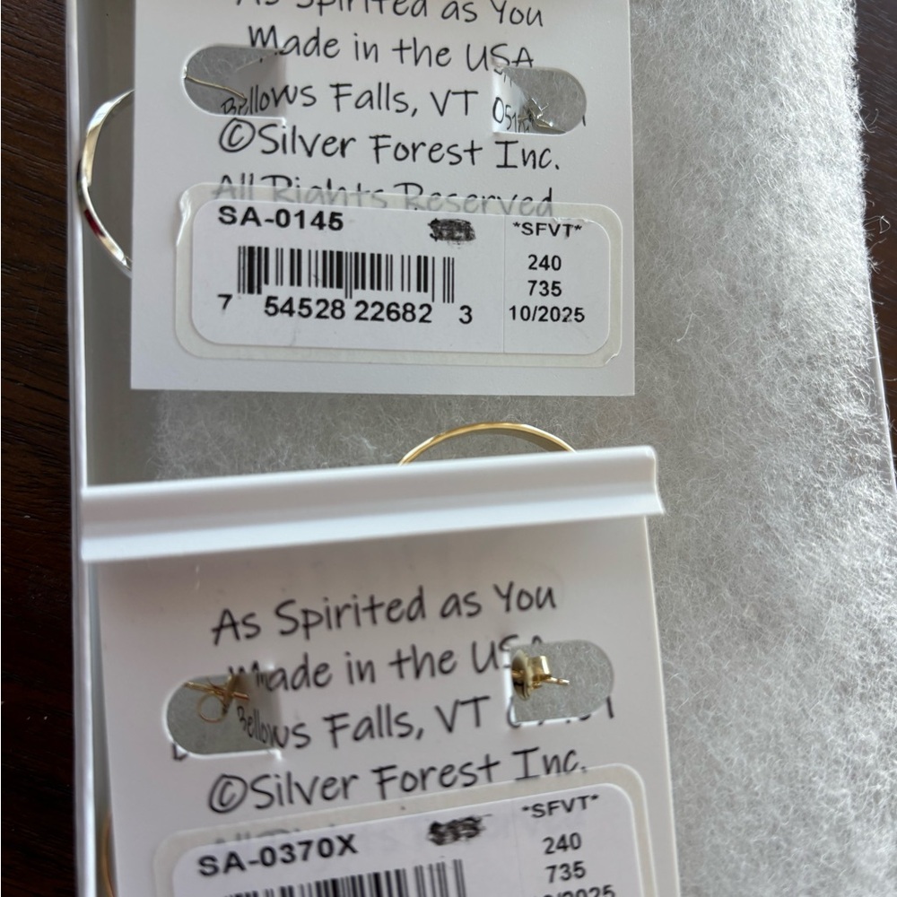 Silver Forest Gold and Silver Hoop Earrings - Picture 2 of 2